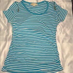MICHAEL Michael Kors Blue and White Striped Tee